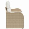 vidaXL Canap&eacute; de jardin avec coussin Beige 121 x 62 x 69cm polyrotin