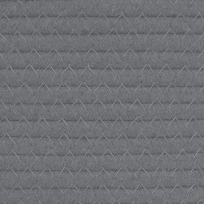 vidaXL Panier de rangement gris et blanc Ø49x65 cm coton