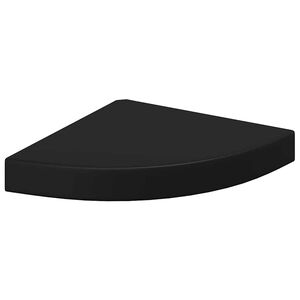 vidaXL &Eacute;tag&egrave;re d'angle flottante noir 25x25x3,8 cm MDF