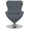 vidaXL Fauteuil &oelig;uf Gris fonc&eacute; Velours