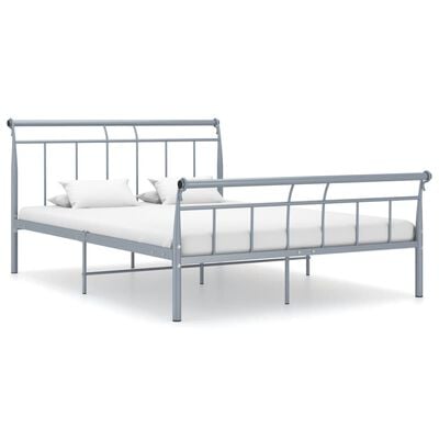 vidaXL Cadre de lit sans matelas gris métal 140x200 cm