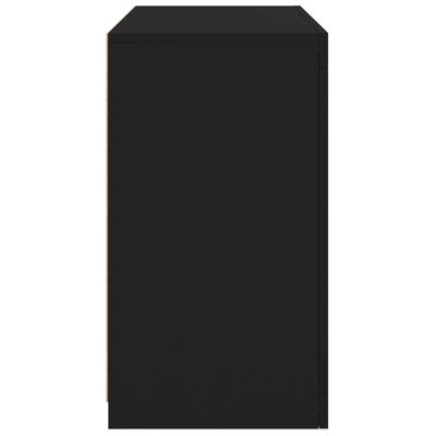 vidaXL Buffet avec lumières LED noir 60,5x37x67 cm