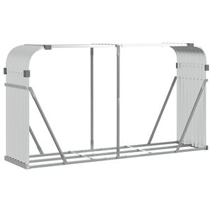 vidaXL Porte-b&ucirc;ches argent&eacute; 180x45x100 cm acier galvanis&eacute;