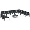 vidaXL Ensemble de canapé de jardin Anthracite Acier