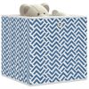 vidaXL Bo&icirc;tes de rangement pliables 4pcs bleu 32x32x32cm tissu intiss&eacute;