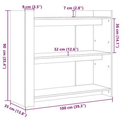 vidaXL Table console chêne sonoma 100x35x90 cm bois d'ingénierie