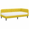 vidaXL Cadre de lit d'angle Jaune 100 x 200 cm Velours