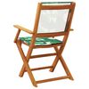 vidaXL Chaises de jardin lot de 2 motif de feuilles acacia et tissu