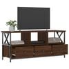 vidaXL Meuble TV chêne marron 102x33x45 cm bois d'ingénierie et fer