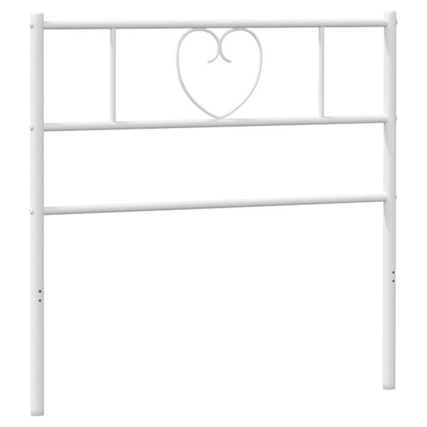 vidaXL Tête de lit métal blanc 90 cm