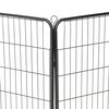vidaXL Parc pour chiens 8 panneaux Acier 80 x 100 cm Noir