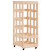 vidaXL Porte-b&ucirc;ches avec roulettes 40x49x110 cm bois massif de pin