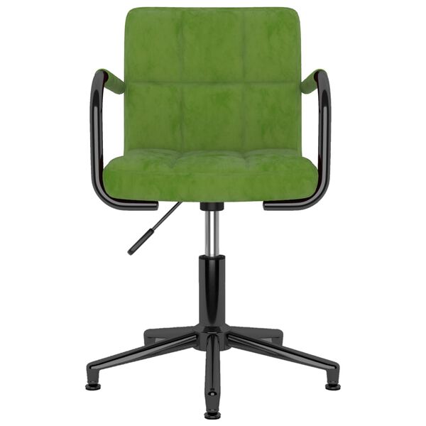 vidaXL Chaises pivotantes &agrave; manger lot de 4 vert clair velours