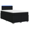 vidaXL Lit boxspring avec matelas Noir 120 x 190 cm Tissu