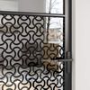 vidaXL Porte en verre Fretwork Noir 76 x 3.5 x 201.5 cm Aluminium