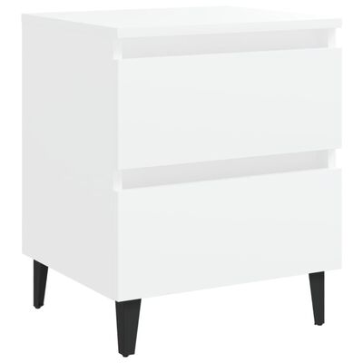 vidaXL Table de chevet blanc 40x35x50 cm bois d’ingénierie
