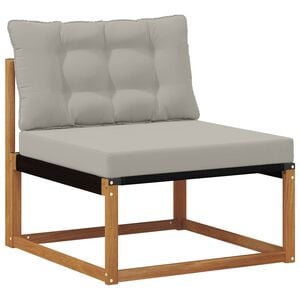 vidaXL Sofa de milieu ext&eacute;rieur Bois d'acacia massif et Textil&egrave;ne