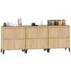 vidaXL Buffets 3 pcs ch&ecirc;ne sonoma 60x35x70 cm bois d'ing&eacute;nierie