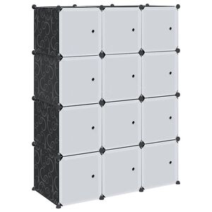 vidaXL Cubes de rangement 12 pcs avec tiges de suspension PP