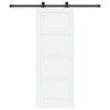 vidaXL Porte coulissante 78 x 202 cm Bois d'ing&eacute;nierie Blanc et noir