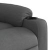 vidaXL Fauteuil inclinable de massage électrique Gris foncé Tissu