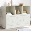 vidaXL Buffet blanc 99x39x73 cm acier