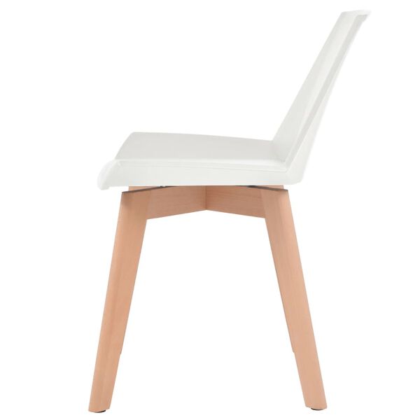 vidaXL Chaises &agrave; manger lot de 4 Blanc Plastique