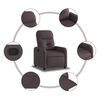 vidaXL Fauteuil inclinable Marron foncé Tissu