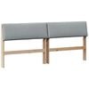 vidaXL T&ecirc;te de lit capitonn&eacute;e Gris clair 200 cm Pin massif