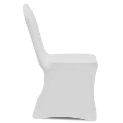vidaXL Housse de chaise extensible 4 pcs Blanc