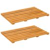 vidaXL Tapis de bain Marron 56 x 37 x 2,5 cm Bois d'Acacia Massif