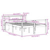 vidaXL Lit biblioth&egrave;que sans matelas blanc 120x200 cm bois pin massif