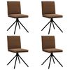 vidaXL Chaises &agrave; manger lot de 4 marron similicuir daim