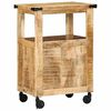 vidaXL Chariot de cuisine Marron 55 x 40 x 80 cm Bois de mangue massif