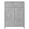 vidaXL Armoire de salle de bain gris b&eacute;ton 60x33x80 cm bois ing&eacute;nierie