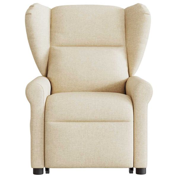 vidaXL Fauteuil inclinable Cr&egrave;me Tissu