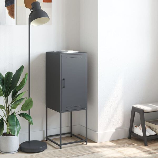 vidaXL Buffet haut anthracite 36x39x107 cm acier