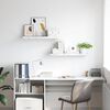 vidaXL &Eacute;tag&egrave;re Murale 2 pcs Marbre blanc 80 x 23,5 x 4 cm