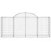 vidaXL Paniers &agrave; gabions arqu&eacute;s 14 pcs 200x50x80/100 cm Fer galvanis&eacute;