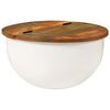 vidaXL Table basse blanc 50x27 cm bois de récupération massif
