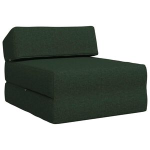 vidaXL Canap&eacute;-lit pliable Vert fonc&eacute; 60 x 70 x 41 cm Tissu