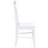 vidaXL Chaises à manger 2 pcs blanc bois massif caoutchouc