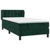 vidaXL Sommier &agrave; lattes de lit et matelas Vert fonc&eacute; 80x200 cm Velours