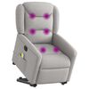 vidaXL Fauteuil inclinable de massage &eacute;lectrique gris nuage tissu