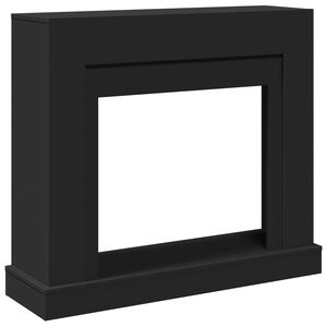 VidaXL Cadre de chemin&eacute;e noir 100x30x87,5 cm bois d'ing&eacute;nierie