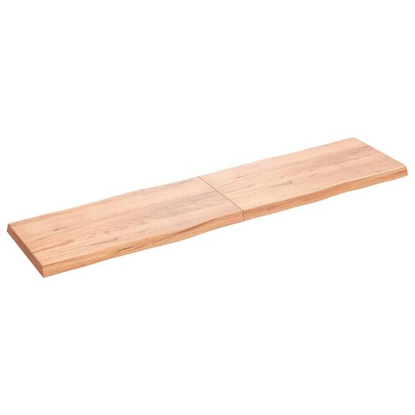 vidaXL Dessus de table bois massif trait&eacute; bordure assortie