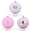 vidaXL Ensemble de Boules de No&euml;l XXL 4 pcs Rose Plastique