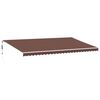 vidaXL Auvent r&eacute;tractable automatique avec LED marron 600x350 cm