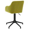 vidaXL Chaise pivotante de salle &agrave; manger Vert Tissu