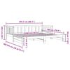 vidaXL Lit de jour et lit gigogne sans matelas 90x200 cm bois massif